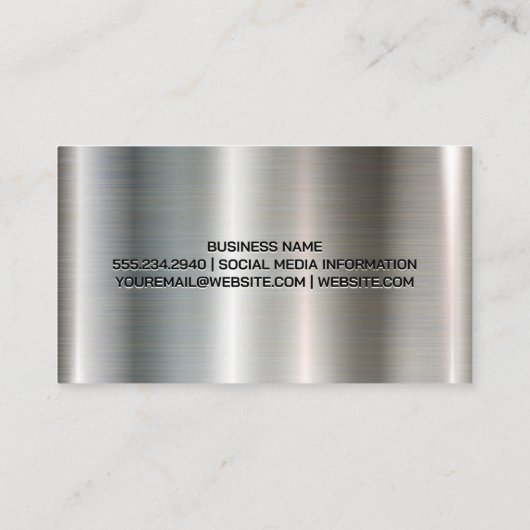 Welder Working on Metal | Fabrication 名刺 (裏面)