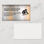 Welder Working on Steel | Metallic Background 名刺 (正面/裏面)