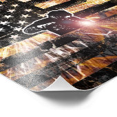 Welding Flag Sparks and Flames フォトプリント (角)