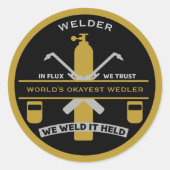 Welding Humor Gift ラウンドシール (正面)