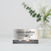 Welding Mask Logo | Metallic | Blue Collar 名刺 (スタンド正面)