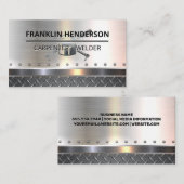 Welding Mask Logo | Metallic | Blue Collar 名刺 (正面/裏面)