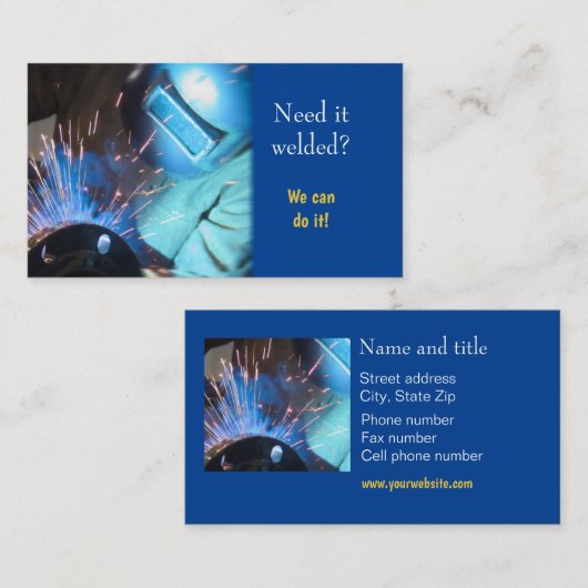 Welding Serviceとお客様の接続 名刺 (正面/裏面)