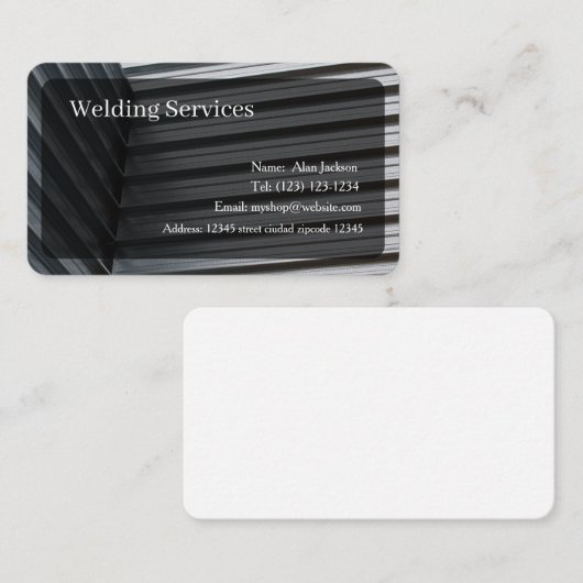 Welding Services Business card editable 名刺 (正面/裏面)