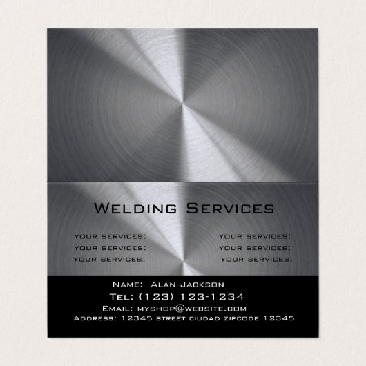 Welding Services Business card editable 名刺 (外部フラット)