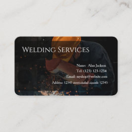 Welding Services Business card editable 名刺