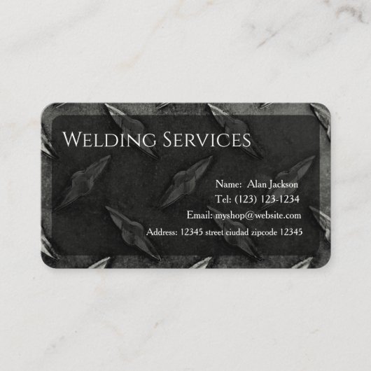 Welding Services Business card editable 名刺 (正面)