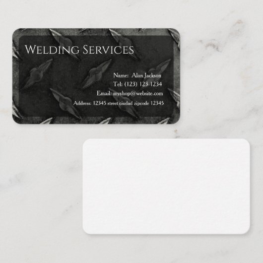 Welding Services Business card editable 名刺 (正面/裏面)