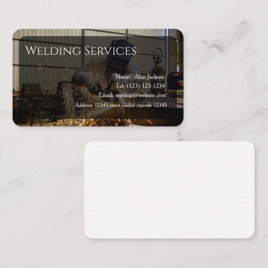 Welding Services Business card editable 名刺 (正面/裏面)