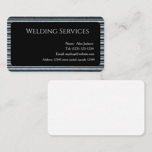 Welding Services Business card editable 名刺 (正面/裏面)