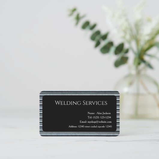 Welding Services Business card editable 名刺 (スタンド正面)