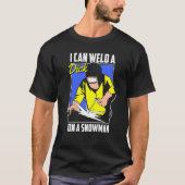 Welding Snowman  Metal Worker Welder Tシャツ (正面)