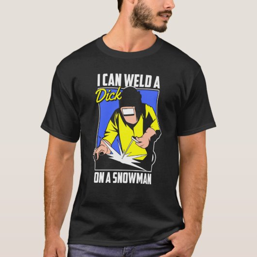 Welding Snowman  Metal Worker Welder Tシャツ (正面)
