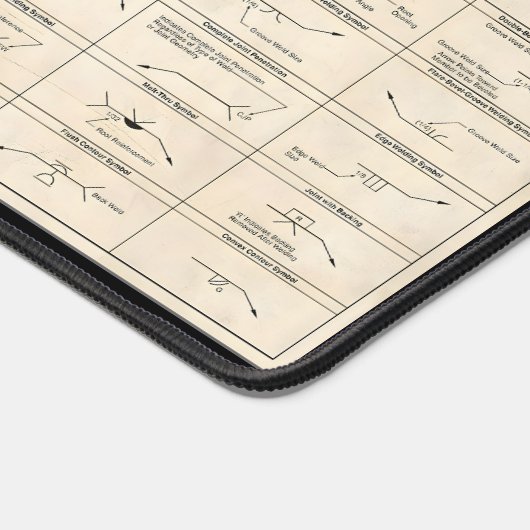 welding symbols knowledge gifts for welder デスクマット (コーナー)