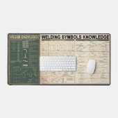 welding symbols knowledge gifts for welder デスクマット (キーボード&マウス)