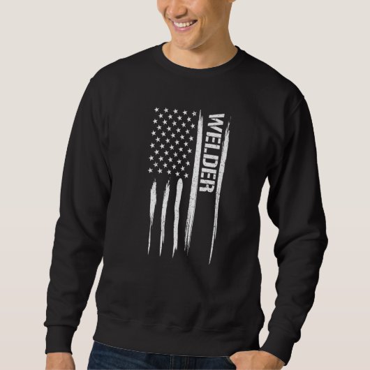 Welding Welder - American Flag Sayings Premium スウェットシャツ (正面)