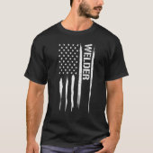 Welding Welder - American Flag Sayings Tシャツ (正面)