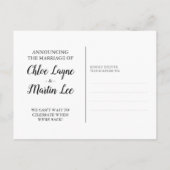 WeLephed シンプル結婚案内はがき 案内ポストカード (裏面)