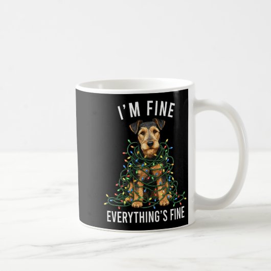 Welerrier Christmas I'm Fine Everything Is Fine Pr コーヒーマグカップ (右)