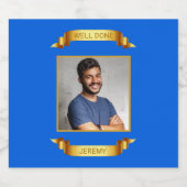 Well Done金ゴールドスクロール、カスタム写真 – パーソナライズされた ビールラベル (シングルラベル)