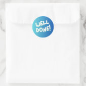 “Well Done!” Colorful Encouragement Sticker ラウンドシール (バッグ)