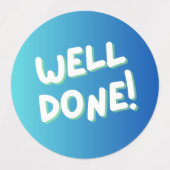 “Well Done!” Colorful Encouragement Sticker ラベル (デザイン2)