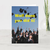 Well done you did it. カード (正面)