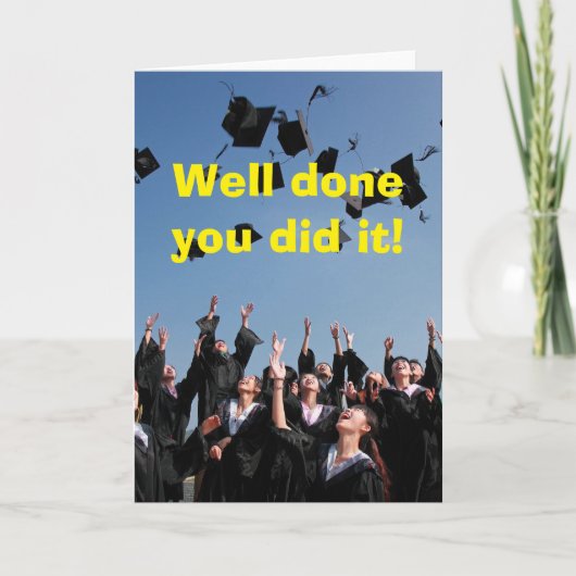 Well done you did it. カード (正面)