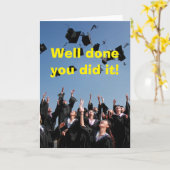 Well done you did it. カード (黄色い花)