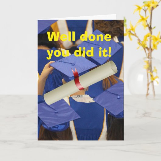 Well done you did it. カード (黄色い花)