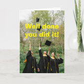 Well done you did it. カード (正面)