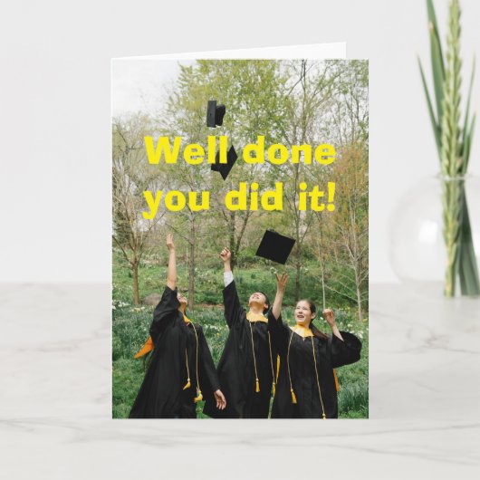 Well done you did it. カード (正面)