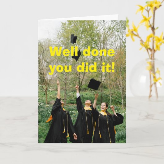 Well done you did it. カード (黄色い花)