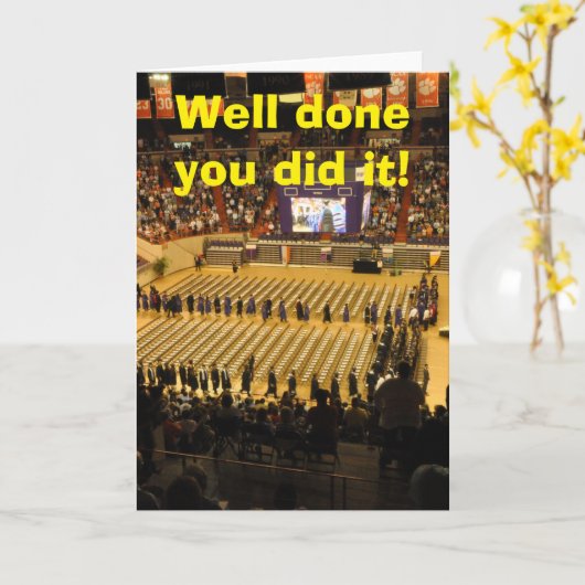 Well done you did it. カード (黄色い花)