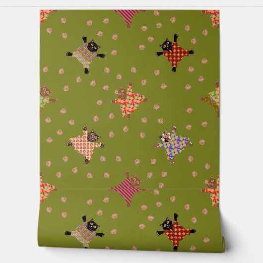 Well Dressed Cats Making Paw Prints in the Grass 壁紙 (ほどく)
