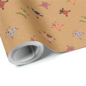 Well Dressed Cats Making Paw Prints in the Sand ラッピングペーパー (ロールコーナー)