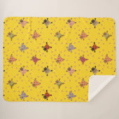 Well Dressed Cats Making Paw Prints in the Sunshin シェルパブランケット (正面(横))