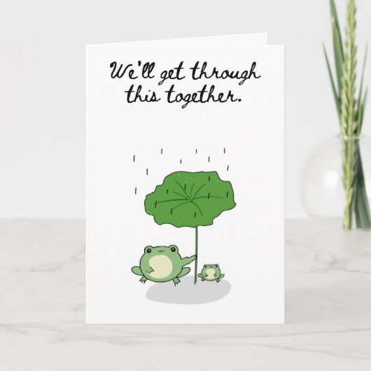 We'll Get Through This Together Two Frogs Card カード (正面)