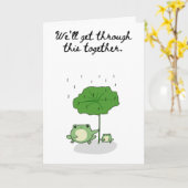 We'll Get Through This Together Two Frogs Card カード (黄色い花)
