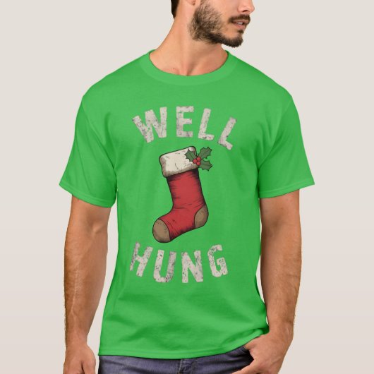 Well Hung Dirty Christmas Stocking Holiday Gift bo Tシャツ (正面)