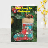 Well hung for Christmas. カード (黄色い花)