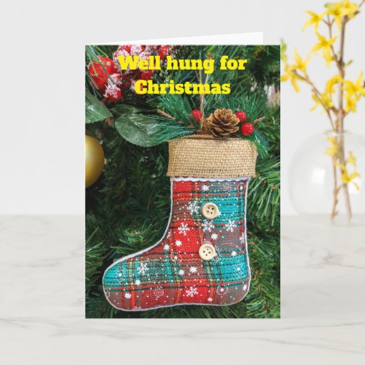 Well hung for Christmas. カード (黄色い花)