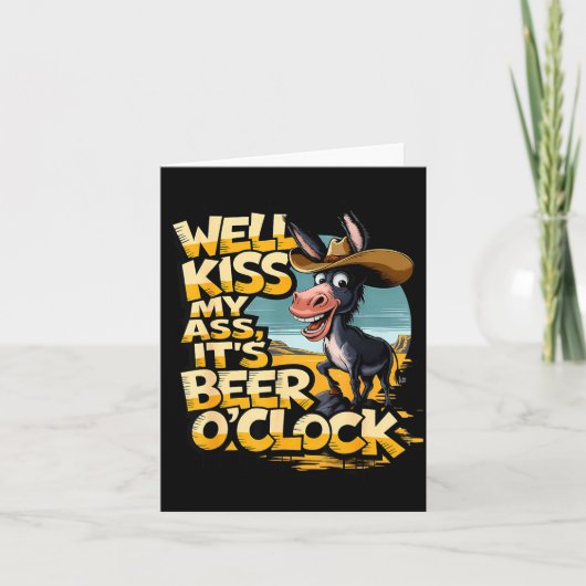 Well Kiss My It's Beer O' Clock Drinking Beer  カード (正面)
