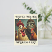 “Well son of a” Cheesy Chicken ポストカード (スタンド正面)