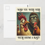 “Well son of a” Cheesy Chicken ポストカード (正面/裏面)