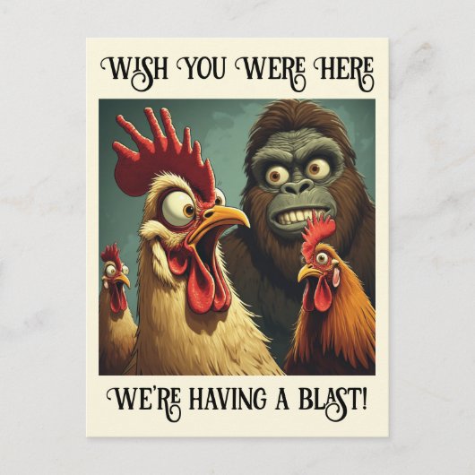 “Well son of a” Cheesy Chicken ポストカード (正面)