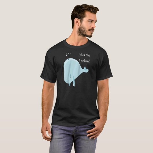 Well This Is Awkward Whale This Is Awkward Raglan Tシャツ (正面フル)