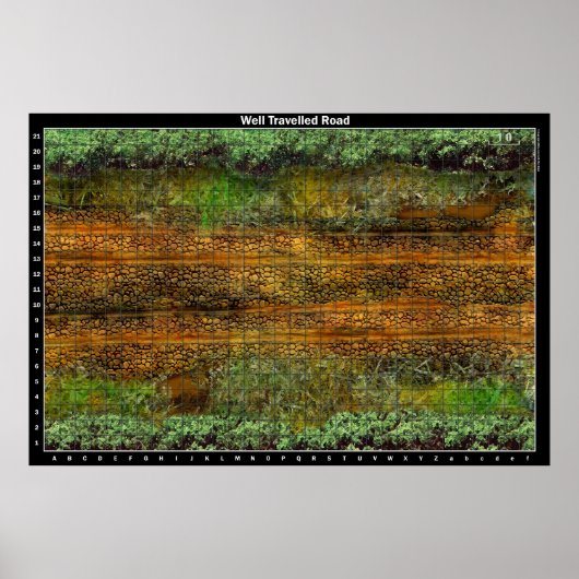 Well Traveled Road - Battle Mapポスター ポスター (正面)