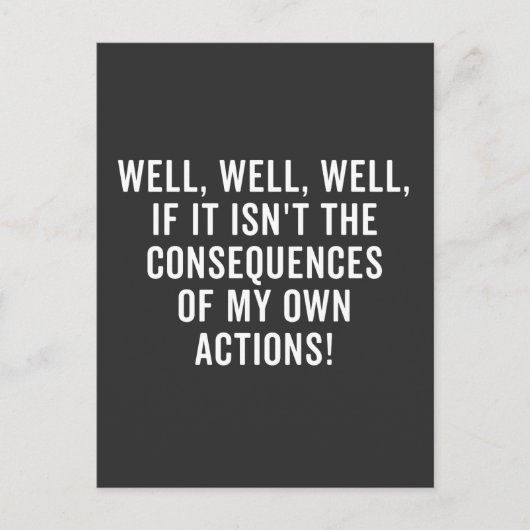 Well, well, well, if it isn't the consequences ポストカード (正面)