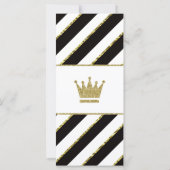 Well Wishesカード、ベビーシャワー、プリンス、フェイク金ゴールド (裏面)